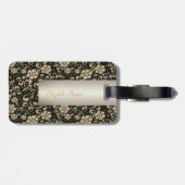 Elegante Gold-Blume - Personalisiert Gepäckanhänger (Rückseite horizontal)