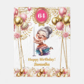 Elegante Gold Blush Funny Grandma Geschenk Schuppe Fleecedecke (Vorderseite)