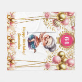 Elegante Gold Blush Funny Grandma Geschenk Schuppe Fleecedecke (Vorderseite (Horizontal))