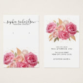 Elegante Gold Blütenschmuckkarte (Vorne & Hinten)