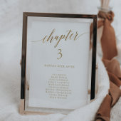 Elegante Gold Book Kapitel Table Chart Card Karte
