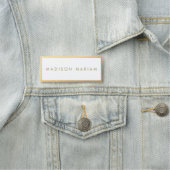 Elegante Gold Border Name Tag Namensschild (Beispiel)