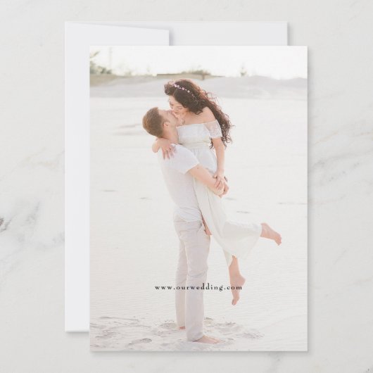 Elegante Gold Botanische Kalligraphie Save the Dat Save The Date (Rückseite)