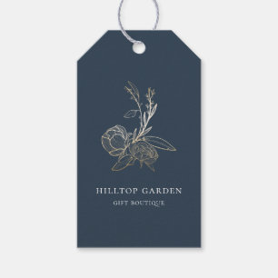 Elegante Gold Botanische Preise Geschenkanhänger