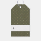 Elegante Gold Botanische Preise Geschenkanhänger (Rückseite)