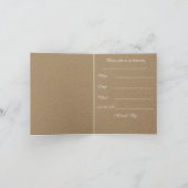 Elegante Gold Brautparty Note Card Einladung (Innenseite)