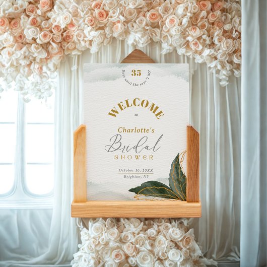 Elegante Gold Brautparty Welcome Tabletop Card Einladung