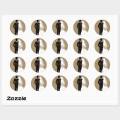 Elegante Gold Bride und Groom Wedding Stickers (Blatt)