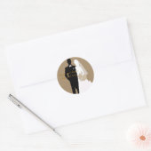 Elegante Gold Bride und Groom Wedding Stickers (Umschlag)