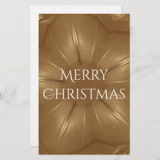 Elegante Gold Brown Christmas Kaleidoscope Star Briefpapier (Vorne/Hinten)