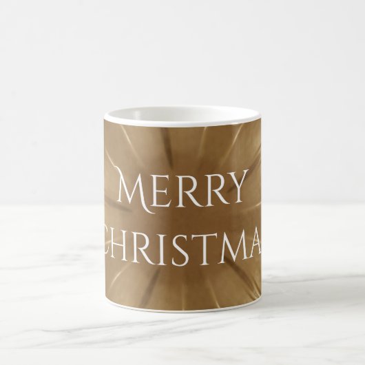 Elegante Gold Brown Christmas Kaleidoscope Star Kaffeetasse (Mittel)