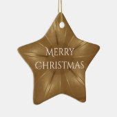 Elegante Gold Brown Christmas Kaleidoscope Star Keramikornament (Rechts)