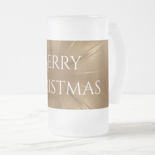 Elegante Gold Brown Christmas Kaleidoscope Star Mattglas Bierglas (VorderseiteRechts)