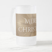 Elegante Gold Brown Christmas Kaleidoscope Star Mattglas Bierglas (Vorderseite Links)