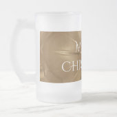 Elegante Gold Brown Christmas Kaleidoscope Star Mattglas Bierglas (Links)