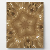 Elegante Gold Brown Kaleidoscope Star Design Fotoplatte (Vorderseite)