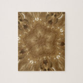Elegante Gold Brown Kaleidoscope Star Design Puzzle (Vertikal)