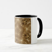Elegante Gold Brown Kaleidoscope Star Design Tasse (VorderseiteRechts)