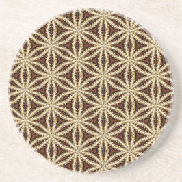 Elegante Gold & Brown Star Anise Sandstone Unterse Getränkeuntersetzer