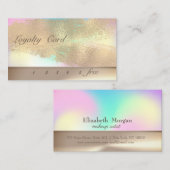 Elegante Gold Brush Stroke Ombre Loyalty Card Treuekarte (Vorne/Hinten)