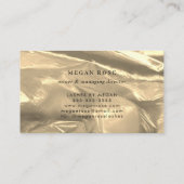 Elegante Gold Business Card Visitenkarte (Rückseite)