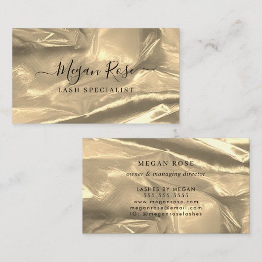 Elegante Gold Business Card Visitenkarte (Vorne/Hinten)