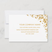 Elegante Gold Business Dankeschön Card Dankeskarte (Rückseite)