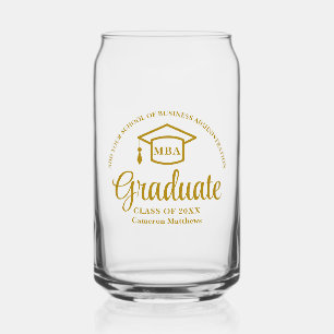 Elegante Gold Business School Abschluss MBA Dosenglas