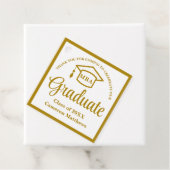 Elegante Gold Business School Graduation Party Geschenkanhänger (Beispiel)