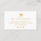 Elegante Gold Butterfly Monogram Social Media Visitenkarte (Vorderseite)