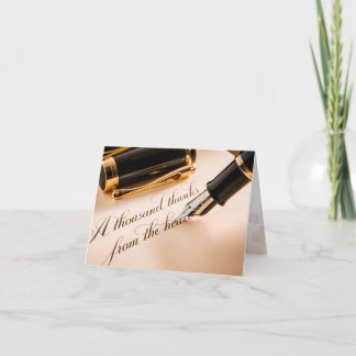 Elegante Gold Calligrafy Dankeschön Card