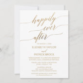 Elegante Gold Calligrafy Elopement Einladung (Vorderseite)