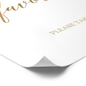 Elegante Gold Calligrafy Favoriten Poster