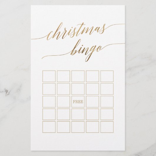 Elegante Gold Calligrafy Weihnachts Word Finde Spi Flyer (Vorne)