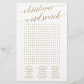 Elegante Gold Calligrafy Weihnachts Word Finde Spi Flyer (Hinten)
