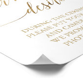 Elegante Gold Calligraphie Ihr Herz Wünsche Unters Poster (Ecke)