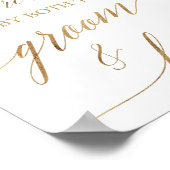 Elegante Gold Calligraphie Wählen Sie ein Zeichen Poster (Ecke)