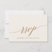 Elegante Gold Calligraphy | Auswahl von Elfenbein- RSVP Karte (Vorderseite)