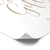 Elegante Gold Calligraphy Cards and Gifts Sign Poster (Ecke)
