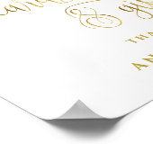 Elegante Gold Calligraphy Cards und Geschenke Poster (Ecke)