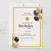 Elegante Gold Calligraphy Einladung zum Geburtstag (Vorderseite)