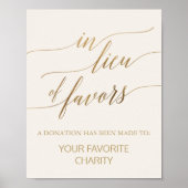 Elegante Gold Calligraphy | Elfenbein anstelle von Poster (Vorne)