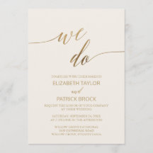 Elegante Gold Calligraphy | Elfenbein wir Hochzeit