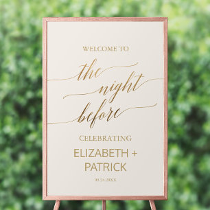 Elegante Gold Calligraphy   Elfenbeinküche Poster