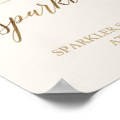 Elegante Gold Calligraphy | Elfenbeinküste Gelasse Poster (Ecke)