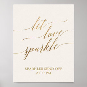 Elegante Gold Calligraphy Elfenbeinküste Gelasse Poster