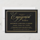 Elegante Gold Calligraphy Engagement Party Einladung (Vorderseite)