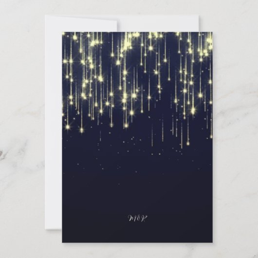 Elegante Gold Calligraphy Engagement Party Einladung (Rückseite)