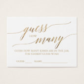 Elegante Gold Calligraphy & floral Wie viele Kisse (Vorderseite)