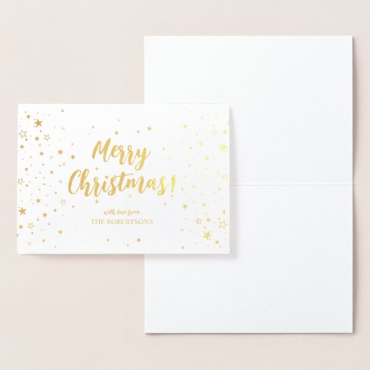 Elegante Gold Calligraphy Frohe Weihnachtsfoil-Kar Folienkarte (Anzeige)